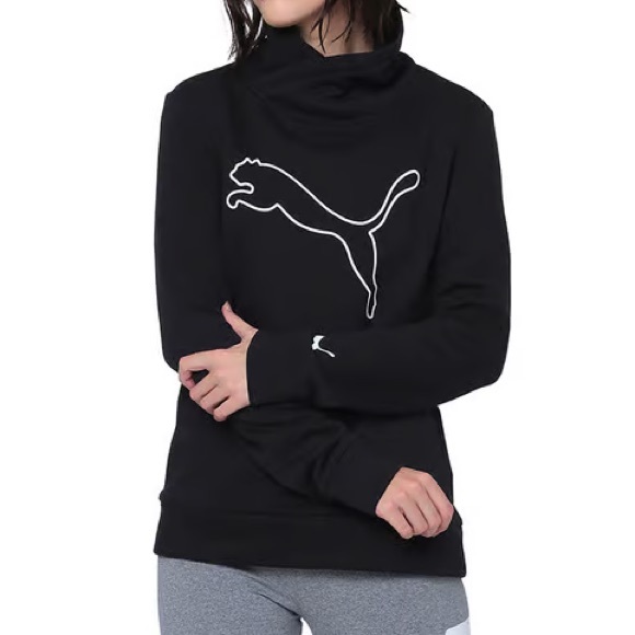 Puma Women's Black sweater  with White Logo - Picture 1 of 5
